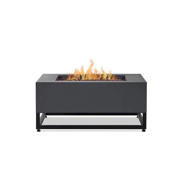Blake 36" Square Steel Propane or Natural Gas Fire Pit Table with Lid by Real Flame | Wayfair North America