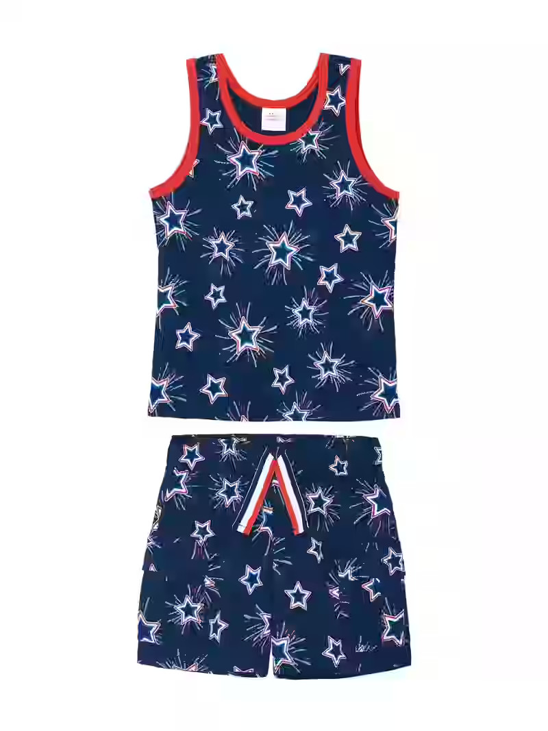 Way To Celebrate Toddler Boy Americana Tank and Short Set, 2 Pieces, Sizes 12M-5T | Walmart (US)