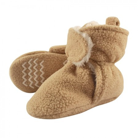 Hudson Baby Baby and Toddler Cozy Fleece and Sherpa Booties Tan 6-12 Months | Walmart (US)