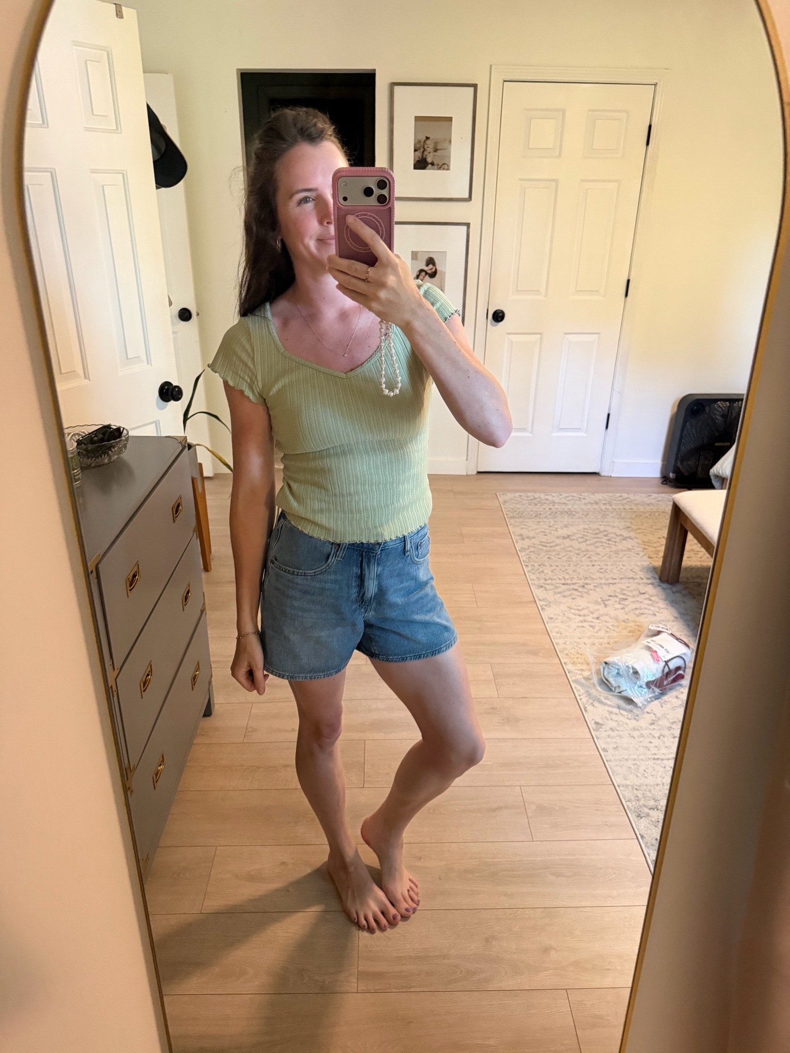 Best denim shorts ever! Love the cinch waist option and don’t dig into my thighs 

True to size 
27

#LTKTall #LTKSeasonal #LTKootd