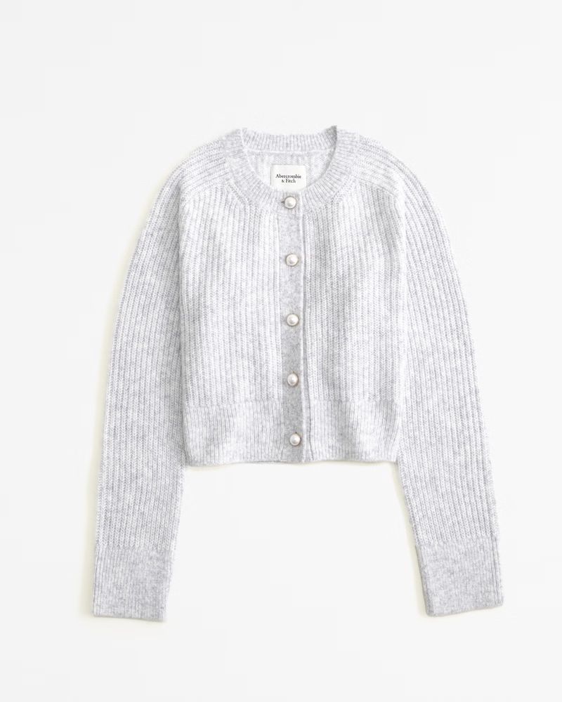 Crew Pearl Button Cardigan | Abercrombie & Fitch (US)