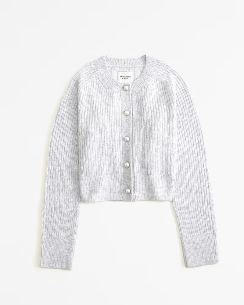 Crew Pearl Button Cardigan | Abercrombie & Fitch (US)
