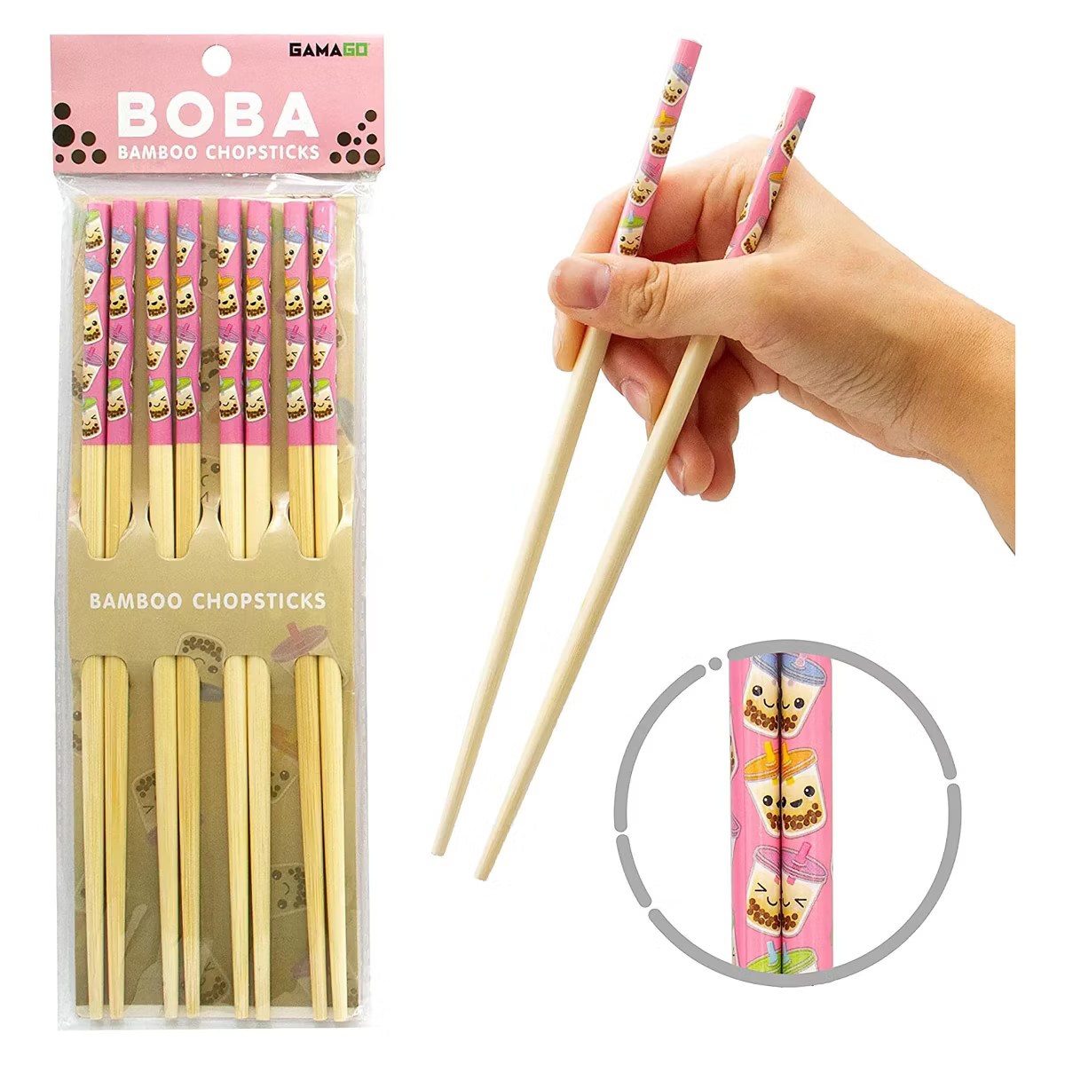 GAMAGO BobaCast Bamboo Chopsticks | Set of 4 | Target