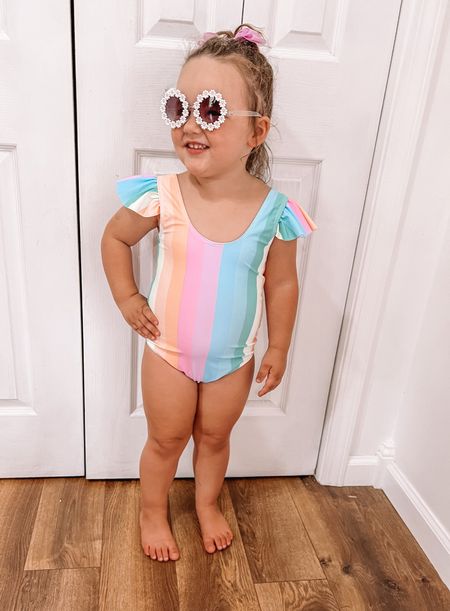 Toddler swim / kids swim / one piece swim / SHEIN / SHEIN Swim / SHEIN toddler / pastel swim / sunglasses / kids sunglasses 

#LTKkids #LTKswim #LTKstyletip