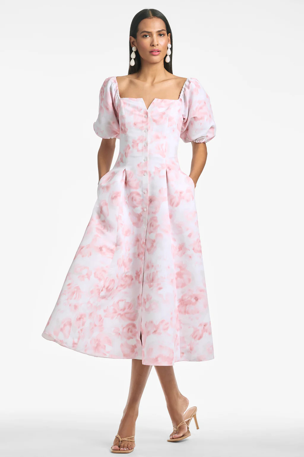 Shannon Dress - Blush Watercolor Floral - Final Sale | Sachin and Babi