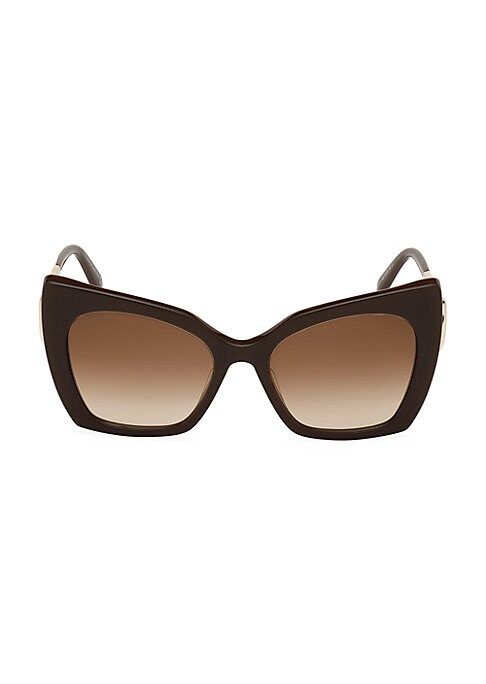 Atelier Swarovski Women's 53MM Butterfly Swarovski Crystal Sunglasses - Brown | Saks Fifth Avenue