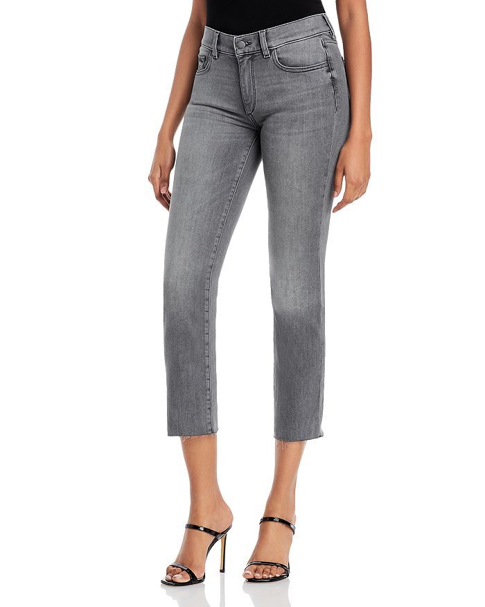 Mara Instasculpt Mid Rise Straight Jeans in Overcast Raw | Bloomingdale's (US)