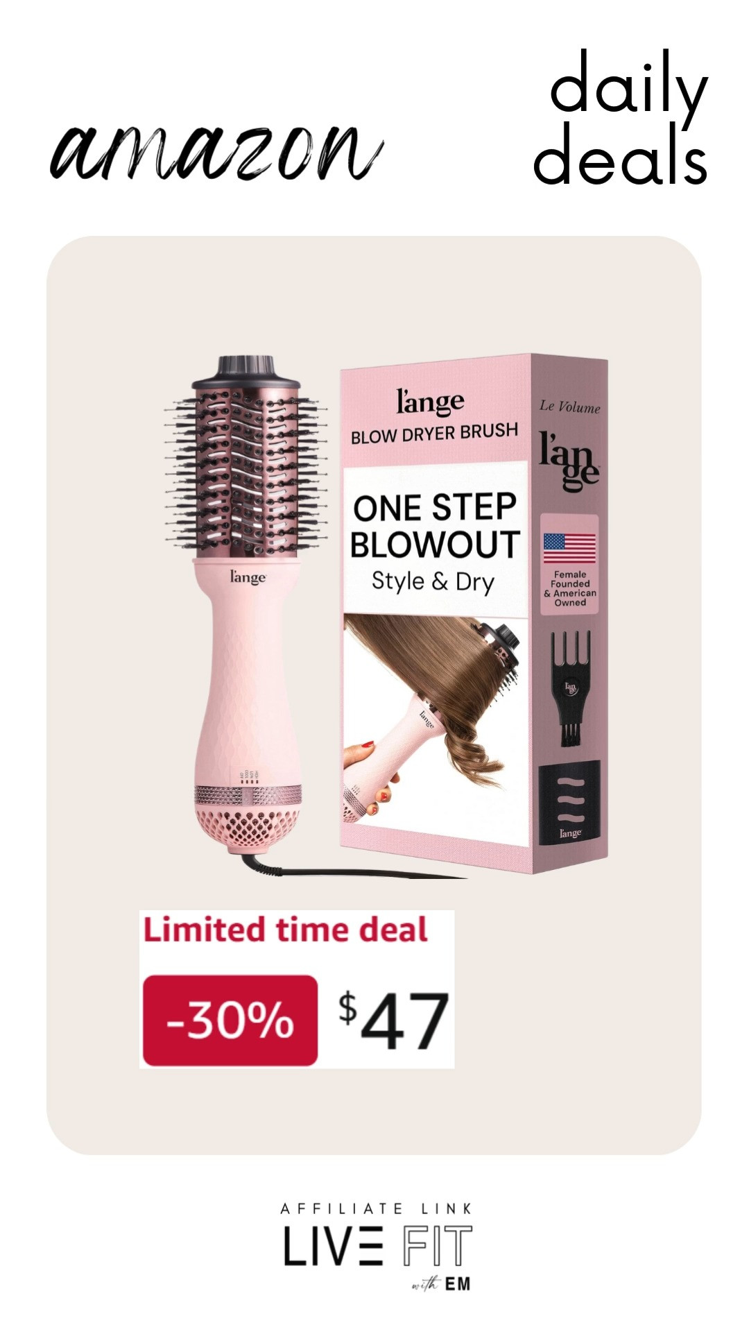 This L'ANGE HAIR Le Volume 2 in 1 titanium blow dryer brush brings cheerful shine and effortless volume to everyday styling with radiant flair. #LANGEHair #LeVolume #BlowDryerBrush #HairCareGoals #BeautyEssentials #DailyGlam #SalonStyle #ModernBeauty #StylingTools #RadiantLooks 💇‍♀️✨🌸
 

 #LTKgrwm #LTKselfcare #LTKBeauty