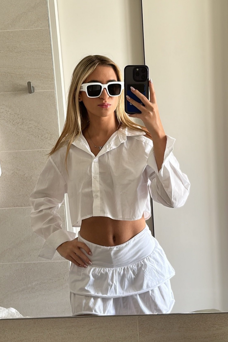Travel outfit, all white outfit, white out, cute white ruffle skirt, cute white crop top, white sunglasses, dolce & gabbana sunglasses

#LTKTravel #LTKStyleTip #LTKGiftGuide
