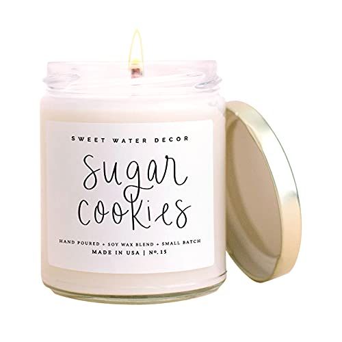 Sweet Water Decor Sugar Cookies Candle | Buttercream Frosting and Vanilla Winter Holiday Scented ... | Amazon (US)