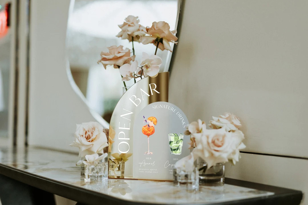 Signature Cocktails Sign  Open Bar Wedding Sign  Signature - Etsy | Etsy (US)