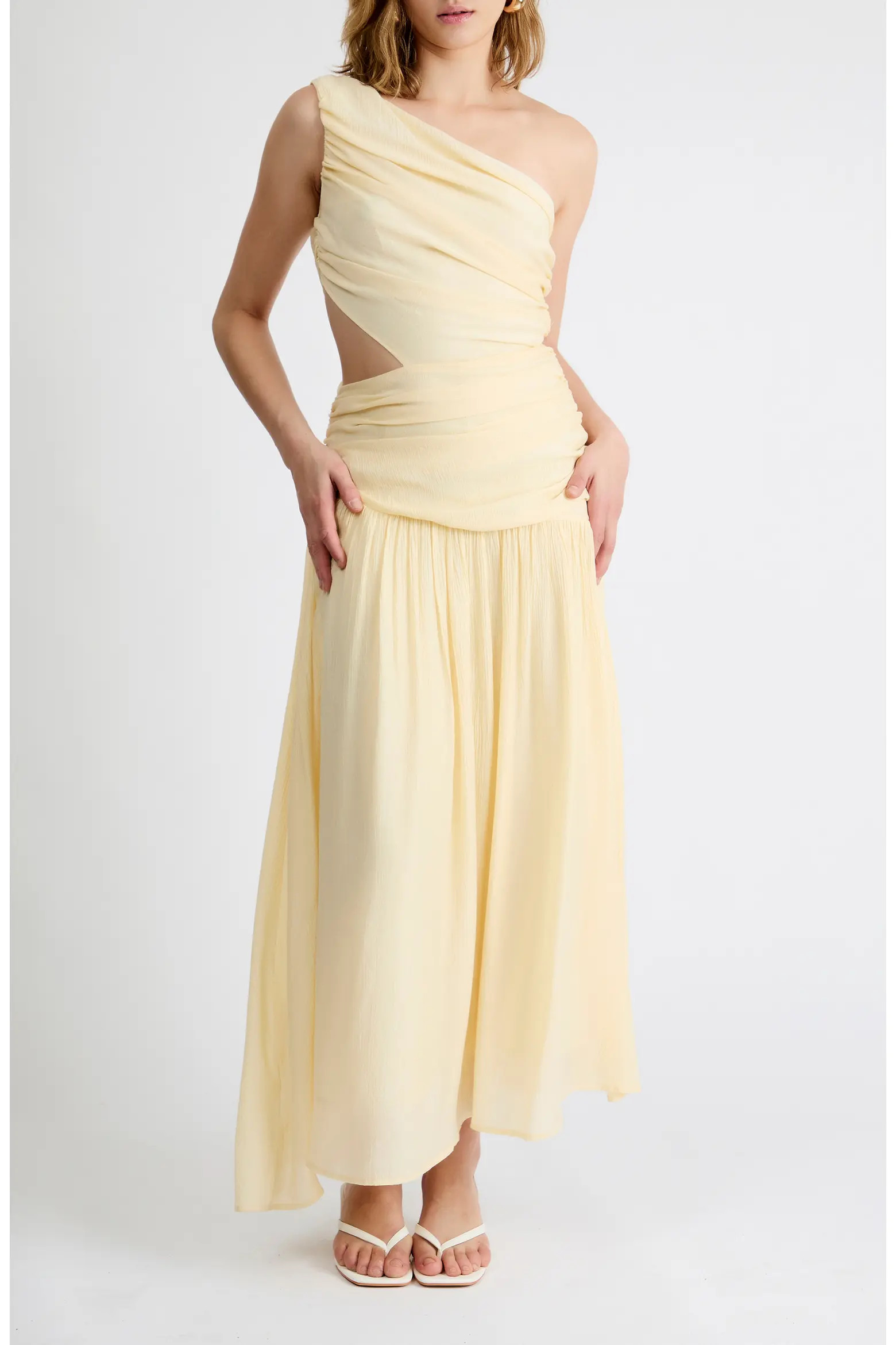 Delilah One-Shoulder Cutout Detail Draped Maxi Dress (Women) | Nordstrom | Nordstrom