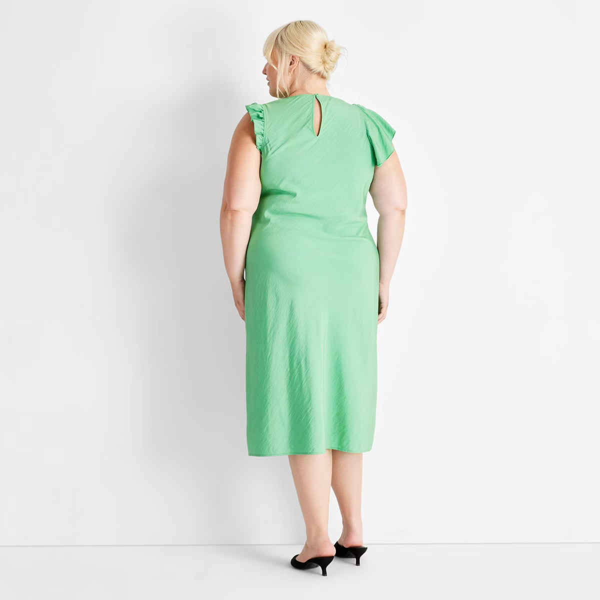 Women's Flutter Mini Cap Sleeve Asymmetrical Ruffle Ankle Dress - Future Collective | Target