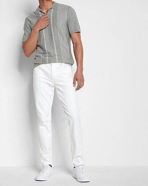 Slim White Temp Control Hyper Stretch Jeans | Express