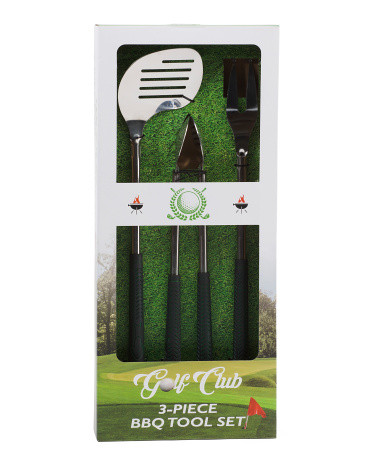 Stainless Steel 3pc Golf Club Bbq Set | TJ Maxx