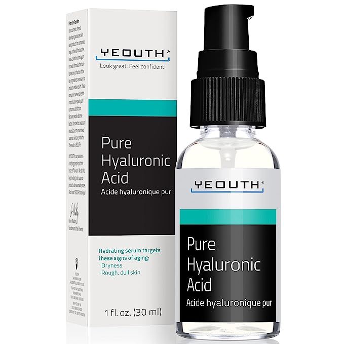 100% Pure Hyaluronic Acid Serum for Face, Hydrating Face Serum for Wrinkles, Dark Spots & Dull Sk... | Amazon (US)