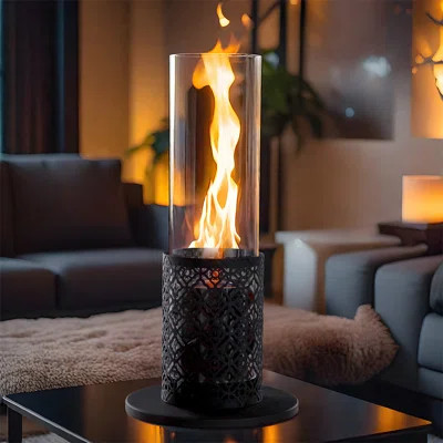 Portable Tabletop Fire Pit 15.5''h Clean-burning Bio Ethanol Ventless Fireplace Indoor/outdoor | Wayfair North America
