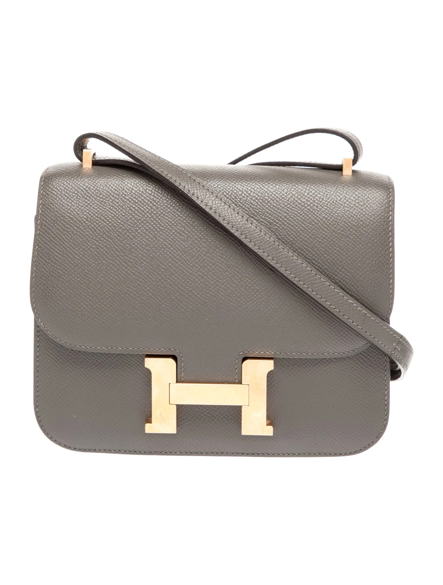 Hermès Epsom Constance 24 - Grey Shoulder Bags, Handbags - HER813555 | The RealReal | The RealReal