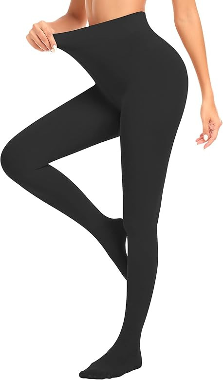 DOCUMO Black Tights for Women Nude Tights Opaque Tights Control Top Pantyhose Skin Colored Tights... | Amazon (US)