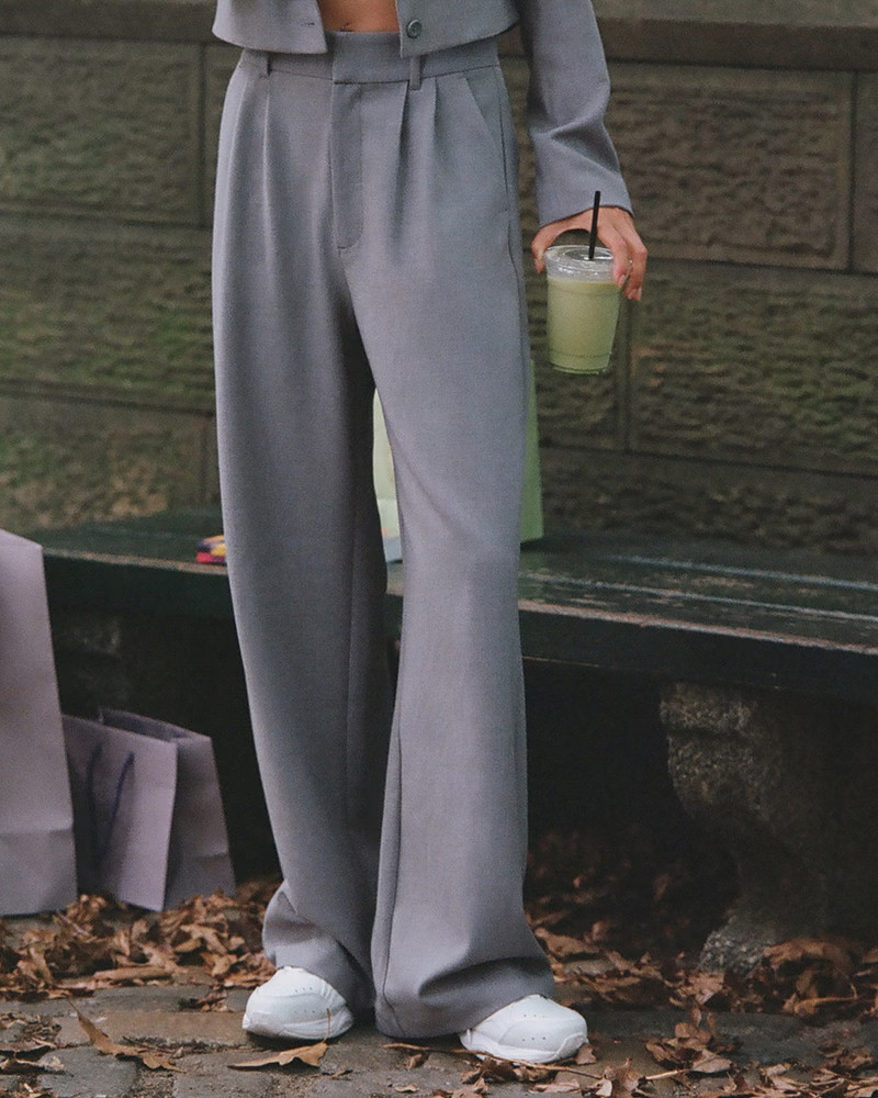 Tailored Wide Leg Pants | Abercrombie & Fitch (US)