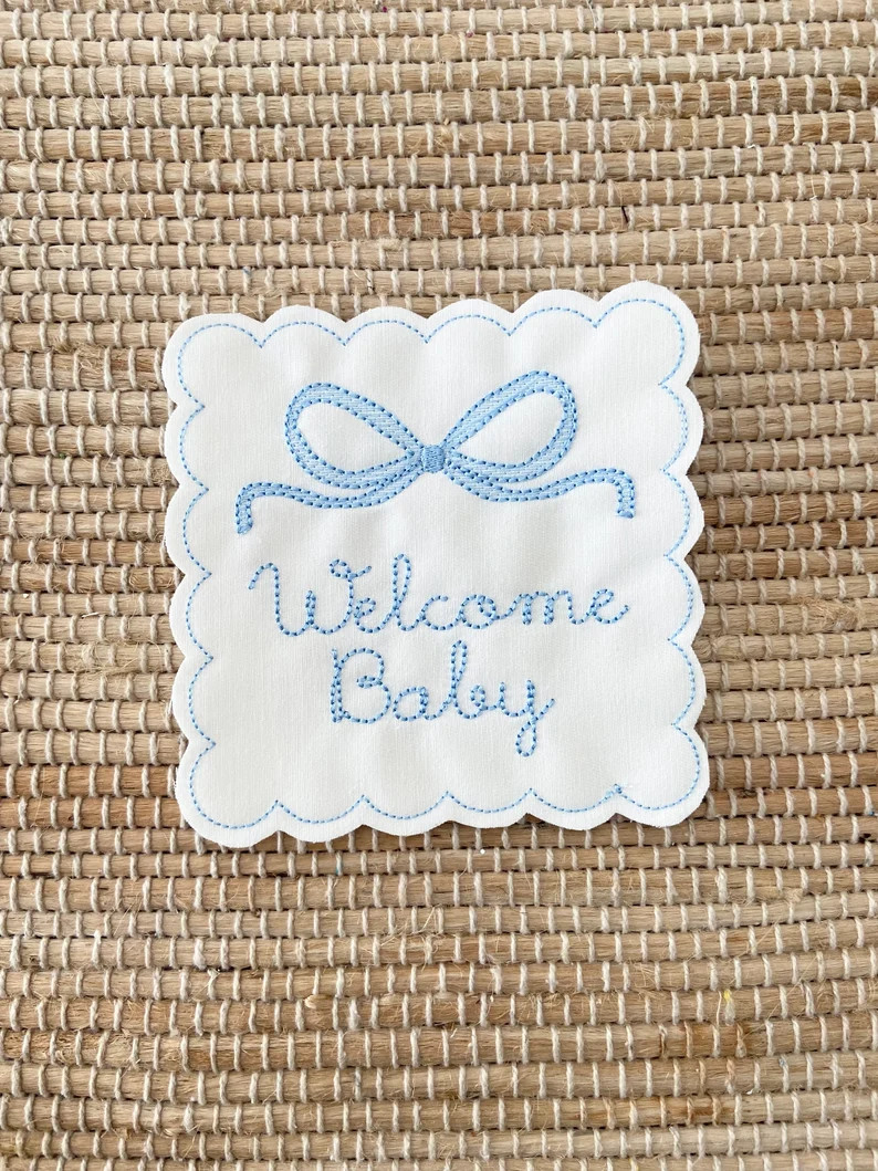 Embroidered Milestone Cards - Etsy | Etsy (US)