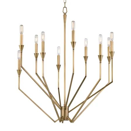 Hudson Valley Lighting 8510-AGB Aged Brass Archie 10 Light 30" Wide Chandelier | Build.com, Inc.