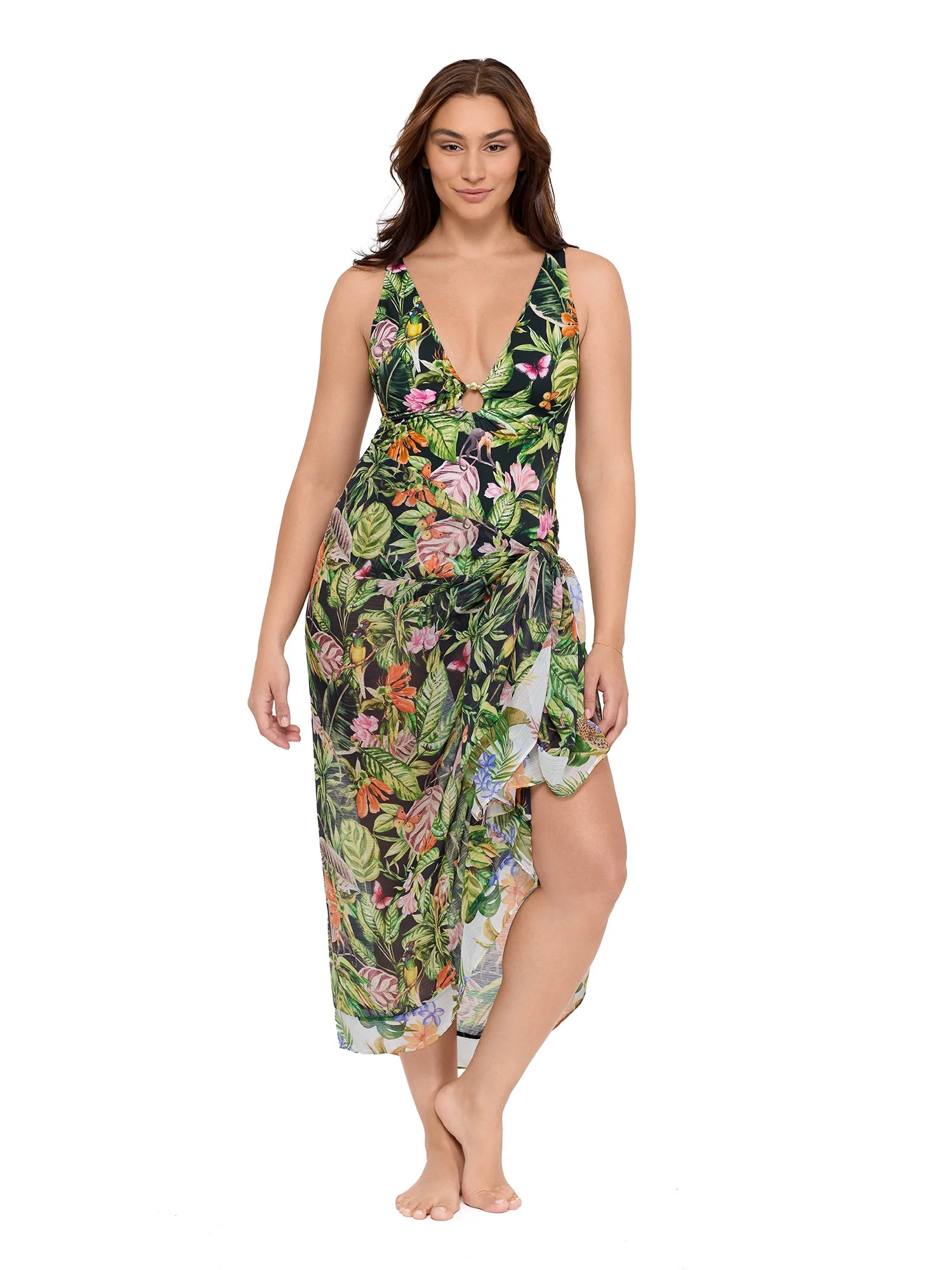 Sofia by Sofia Vergara Women's Cover Up Sarong, One Size | Walmart (US)