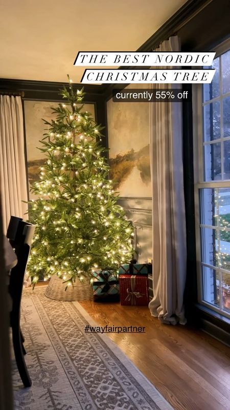 THE BEST NORDIC TREE UNDER $300! 👇
#wayfairpartner 

My favorite Nordic style Christmas tree is 55% off for @wayfair Cyber Week sale! 🎄 

All home is up to 70% off plus free shipping this week. 

You can find this tree & lights along with my favorite @wayfair home, seasonal decor, and gifts on the @blesserhouse page on the @shop.ltk app. 

Thinking this might be the year of the plain and simple tree; what do you think? It’s pretty enough all on its own. 

#wayfair #liketkit

#LTKsalealert #LTKhome #LTKHoliday