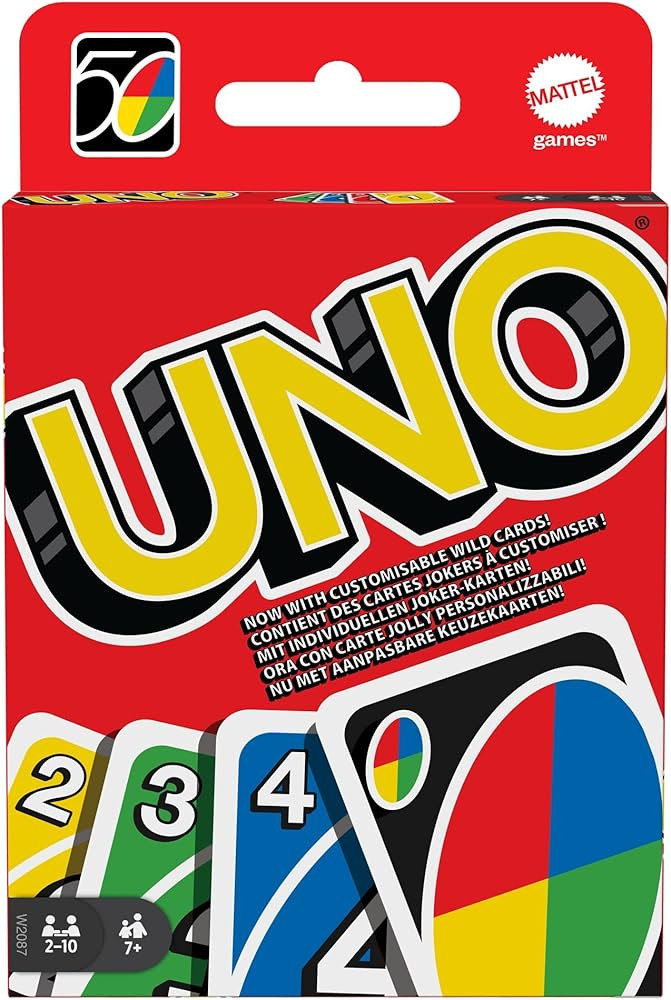 UNO - Classic Colour & Number Matching Card Game - 112 Cards - Customizable & Erasable Wild - Spe... | Amazon (US)