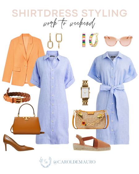 Here are two ways you can style this classic blue midi dress from work to weekend!
#workwear #outfitidea #casuallook #capsulewardrobe

#LTKStyleTip #LTKSeasonal #LTKShoeCrush