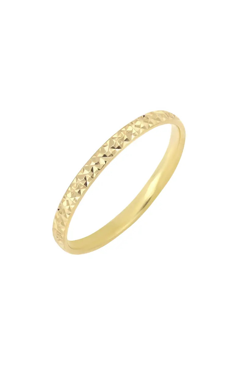 14K Gold Diamond Cut Band Ring | Nordstrom