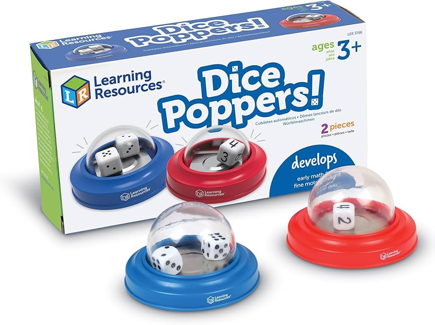 Learning Resources Dice Poppers - Board Game Accessory, Dice Game Popper for Trivia Nights, Math ... | Amazon (US)