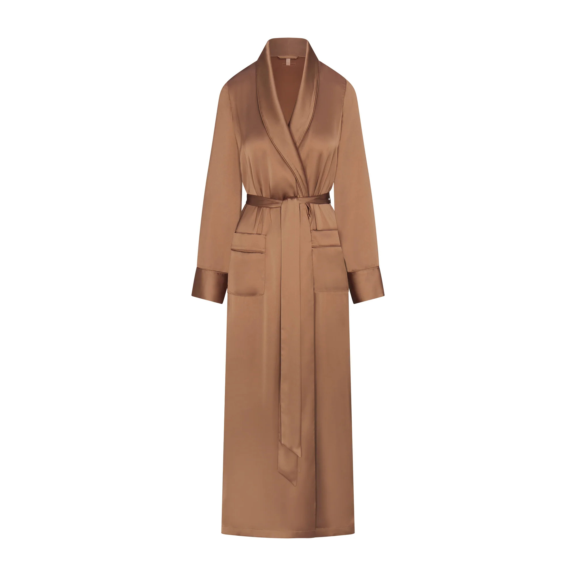WOVEN SHINE LONG ROBE | SIENNA | SKIMS (US)
