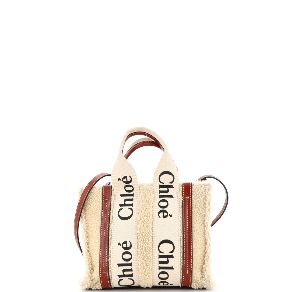 Woody Tote Shearling with Leather Small | Rebag