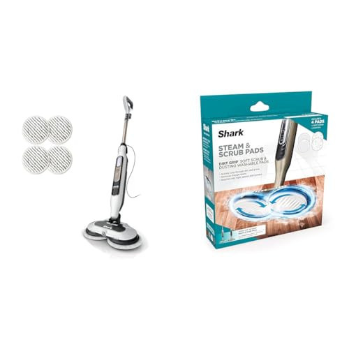 Shark Steam & Scrub Steam Mop + Shark Steam & Scrub Dirt Grip Soft Scrub & Dusting Washable Pads, with Steam Blaster Technology, Compatible with S8001, S8201, S7201 & S7001 | Amazon (US)