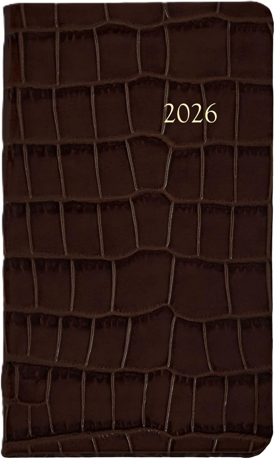 Graphic Image 2026 5" Pocket Datebook Planner Embossed Croc Leather (Brown) | Amazon (US)