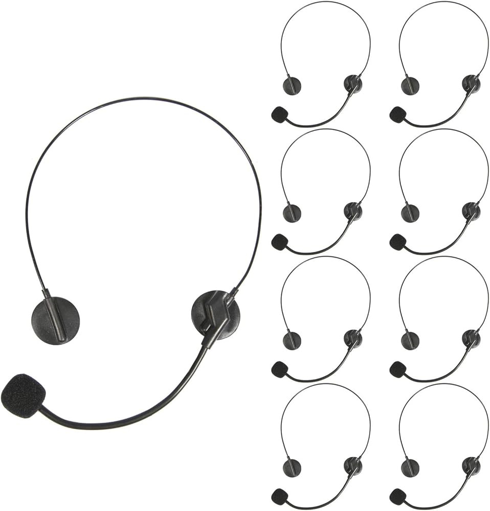 PROLOSO 9 Pack Play Headset with Microphone for Kids Toy Microphone Headband Rockstar Pop Singer ... | Amazon (US)