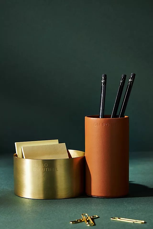 Leather Pencil Cup | Anthropologie (US)