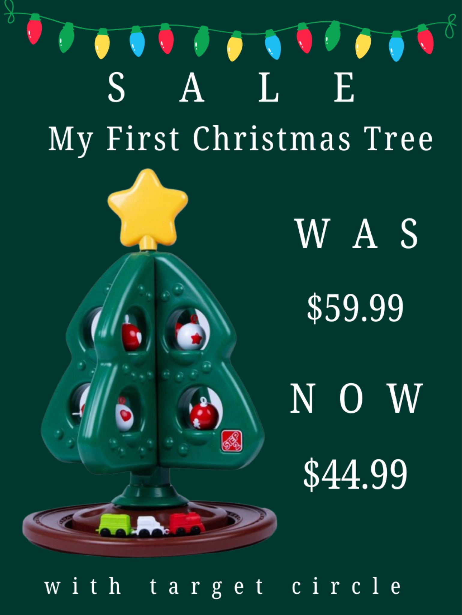 step2 my first christmas tree is included in the 25% off of one toy target circle coupon!! grab one for $44.99 + tax (free shipping since the order is over $35!) they had them in stock at my store, so you might be able to find them in store as well! just make sure you have your coupon clipped!

#LTKHoliday #LTKSaleAlert #LTKSeasonal