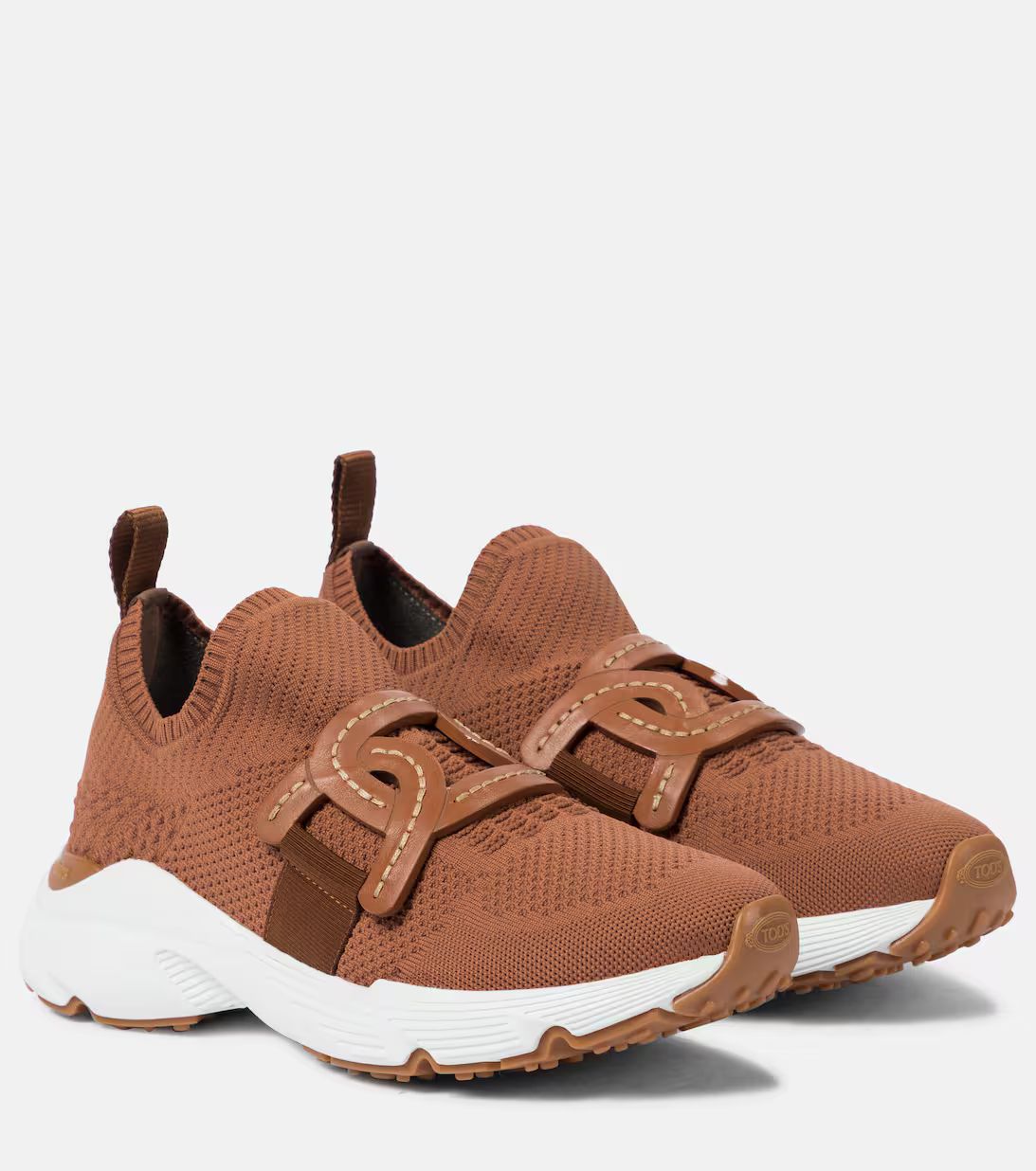 Tod'sLeather-trimmed knit sneakers | Mytheresa (US/CA)