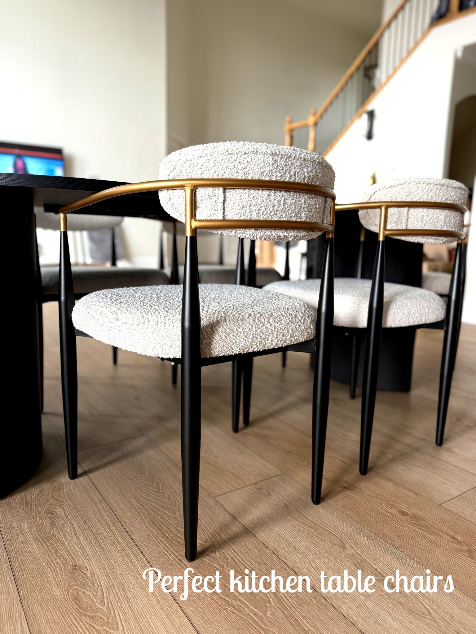 I finally found the perfect kitchen table chairs; total Restoration Hardware dupes without the price tag. 🤍 They’re comfy, elegant, and the fabric holds up beautifully (I sprayed them with Scotchgard to keep the color fresh ✨). This pic is taken in natural light with no filter, so you can see the true color...they’re just that good.

#LTKHome #LTKSeasonal #LTKFallSale