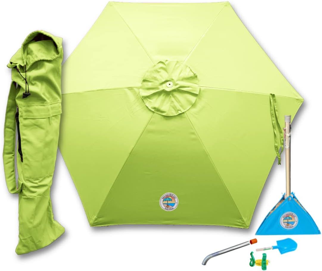 beachBUB ™ All-In-One Beach Umbrella System. Includes 7 ½' (50+ UPF) Umbrella, Oversize Bag, b... | Amazon (US)
