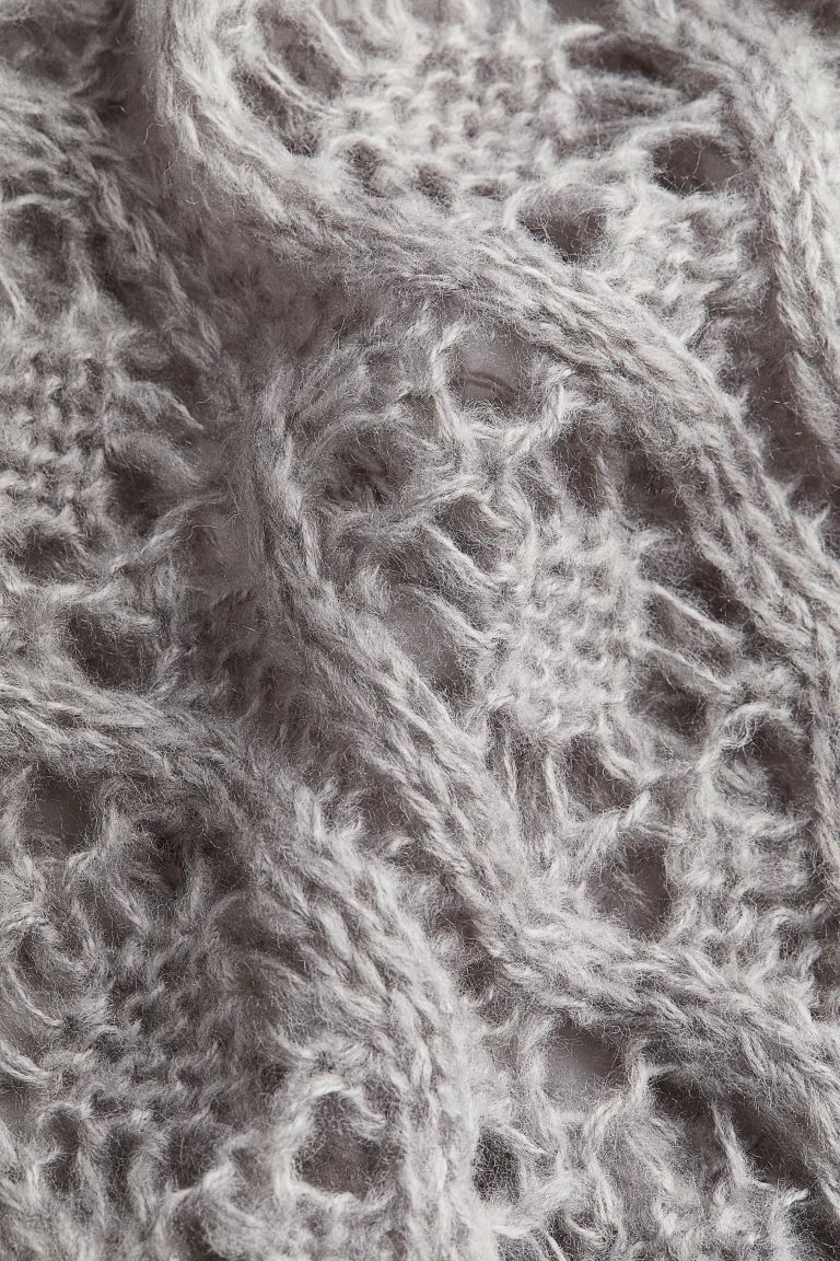 Pointelle-knit Sweater - Gray - Ladies | H&M US | H&M (US)