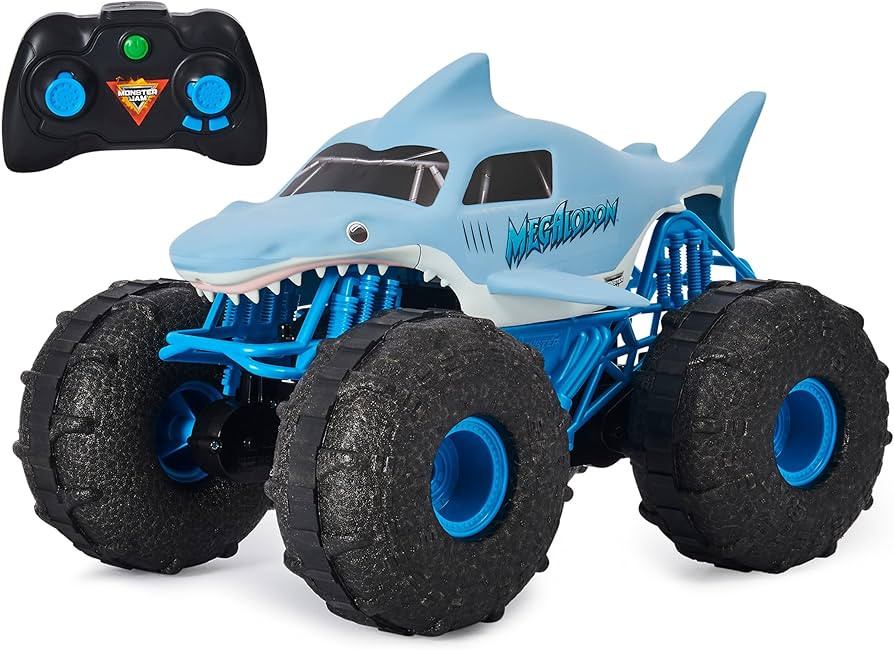 Monster Jam, Official Megalodon Storm All-Terrain Remote Control Monster Truck for Boys and Girls... | Amazon (US)