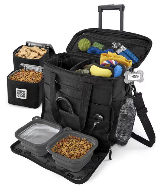 Mobile Dog Gear Rolling Week Away Dog Bag, 17-in, Black | Chewy.com