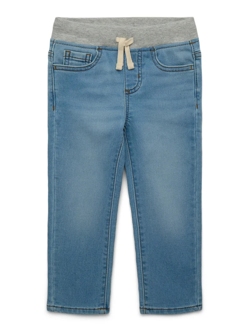 Wonder Nation Toddler Boy's Knit Denim Jeans, Sizes 12M-5T | Walmart (US)