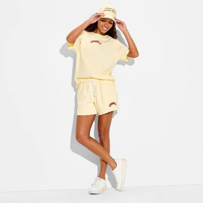 Women's Unwell Oversized Short Sleeve Graphic T-Shirt - Yellow M | Target