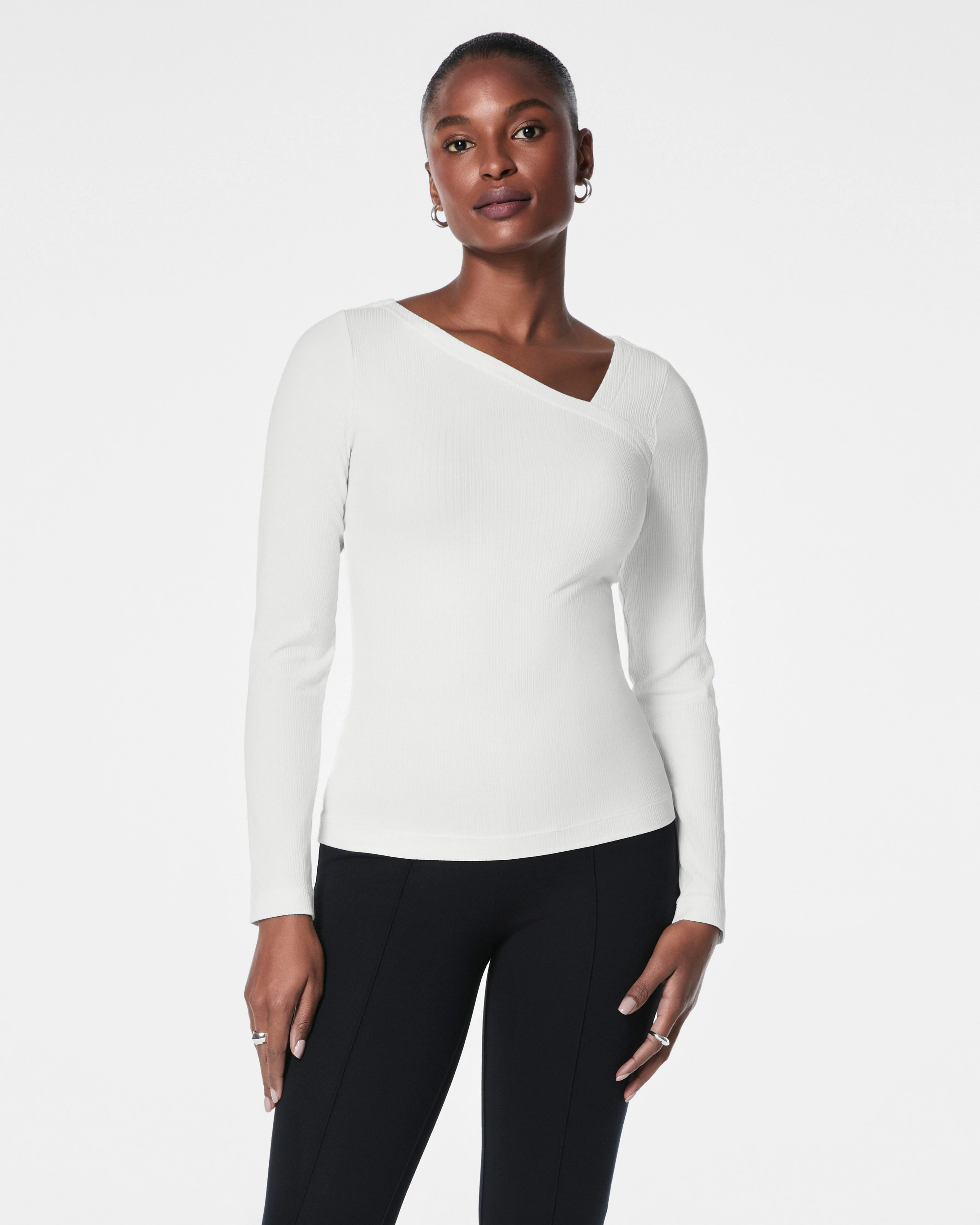 SPANX® Stretch Rib Asymmetrical Top | Spanx