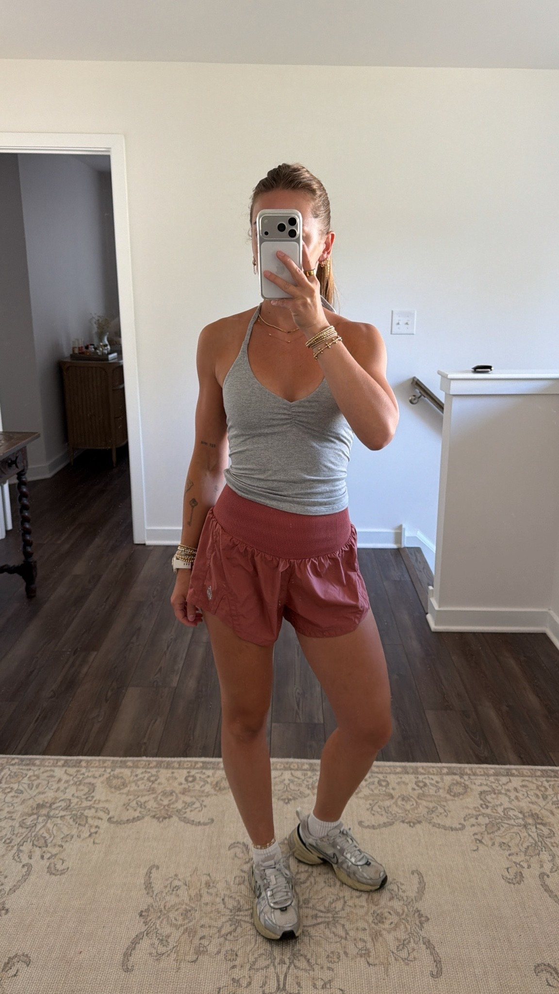8/21/26 Workout Outfit of the Day 🤍

Today’s workout outfit + a mix of some of my favorite activewear staples. Wearing my Free People Movement shorts with my Vuori gray halter tank, Nike sneakers, Amazon socks, and Garmin watch.

#LTKootd #LTKfitnessgoals #LTKActive