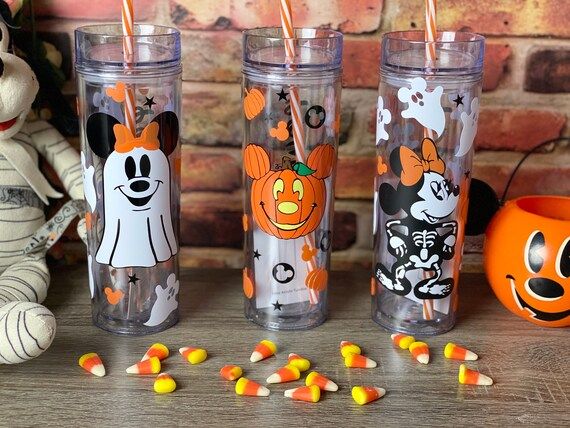 Disney Halloween Cup  Personalized Name Skinny Tumbler Cup | Etsy | Etsy (CAD)
